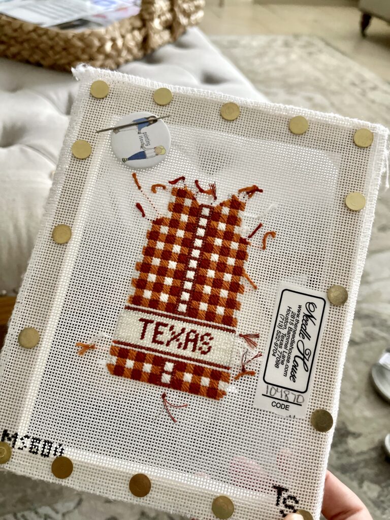 Two Sisters shift dresses needlepoint canvas from Needle House in Houston, TX | Girl Wonder Life