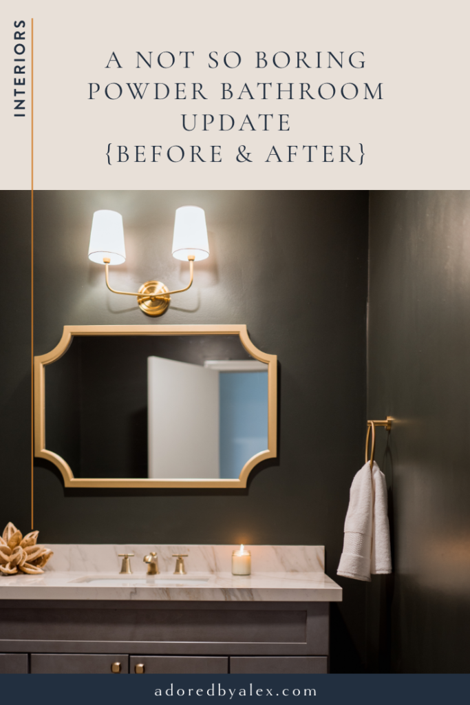 Half bathroom design update before and after | Adored by Alex