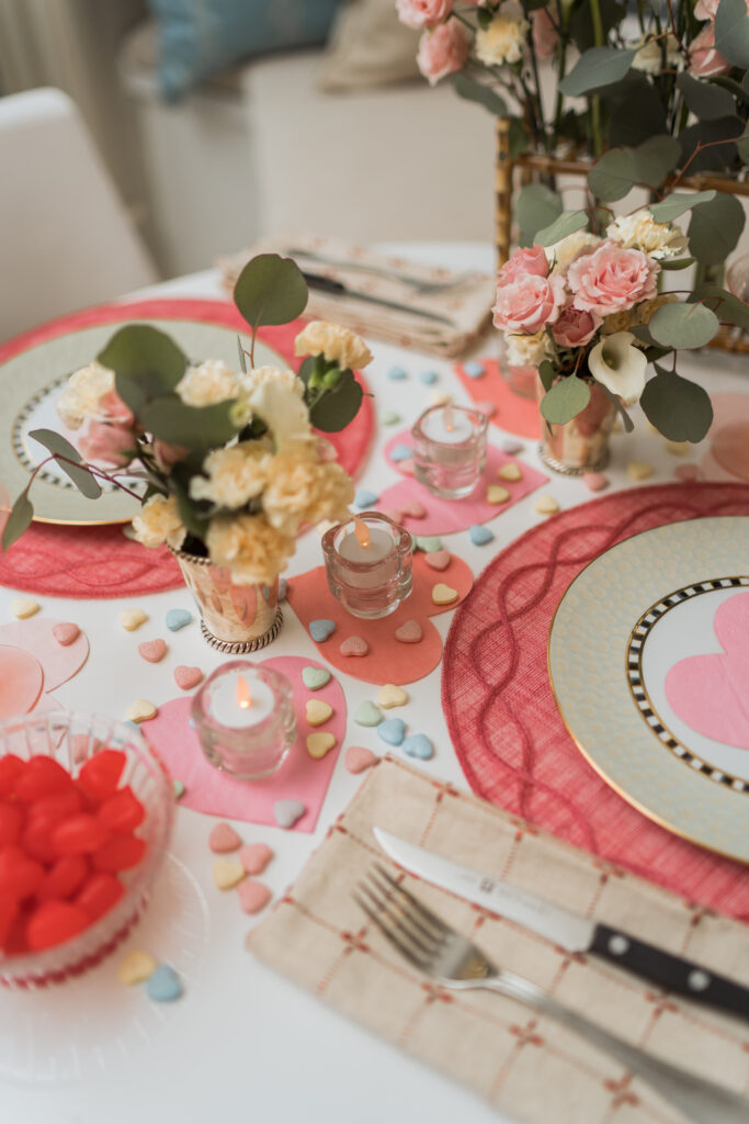 Easy Valentine's Day tablescape for two | Adored by Alex