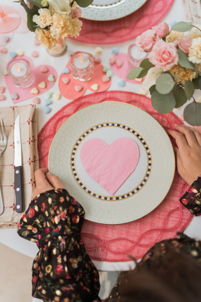 date night at home for Valentine's Day table | Adored by Alex