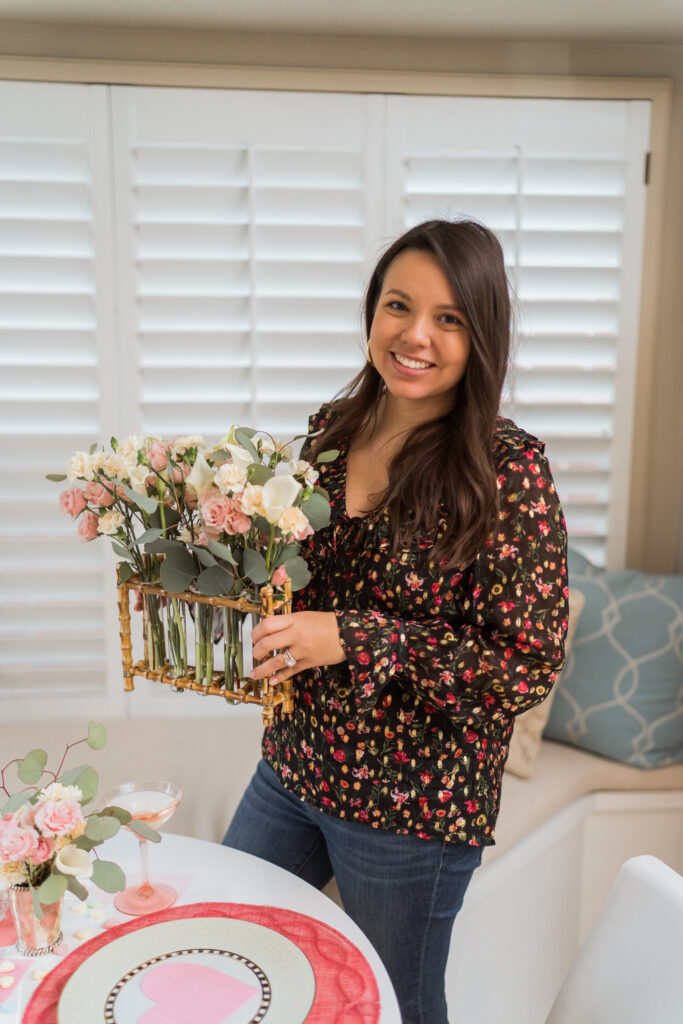homemade valentine's day flower arrangements | Adored by Alex