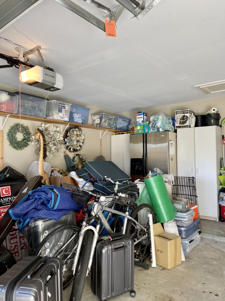 garage organization project before | Girl Wonder Life