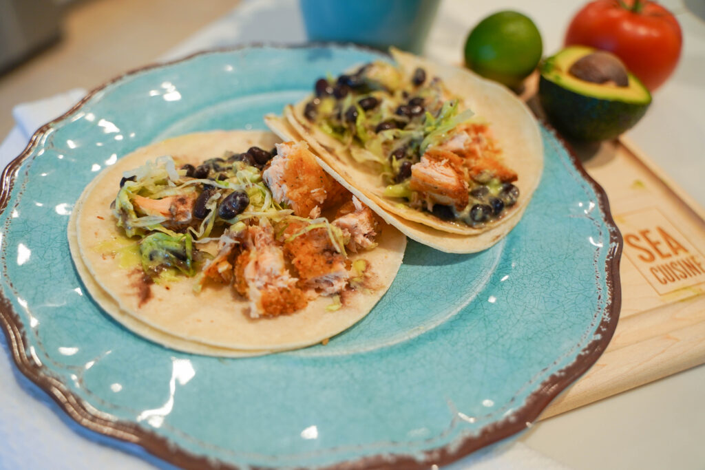 air fryer salmon fish tacos | Girl Wonder Life