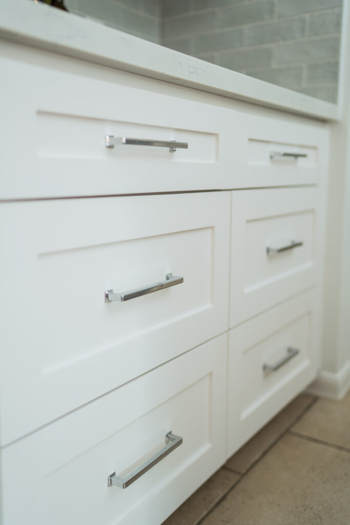 Ascendra cabinet bar pulls in polished chrome by Top Knobs | Girl Wonder Life