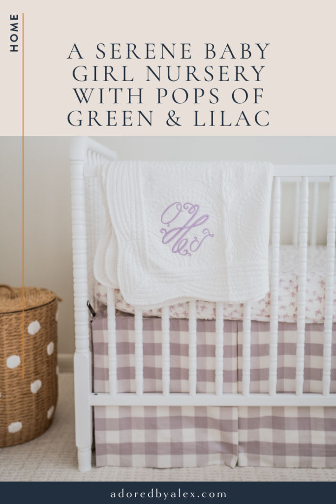 Serene baby girl nursery design & decor with lavender and green | Girl Wonder Life