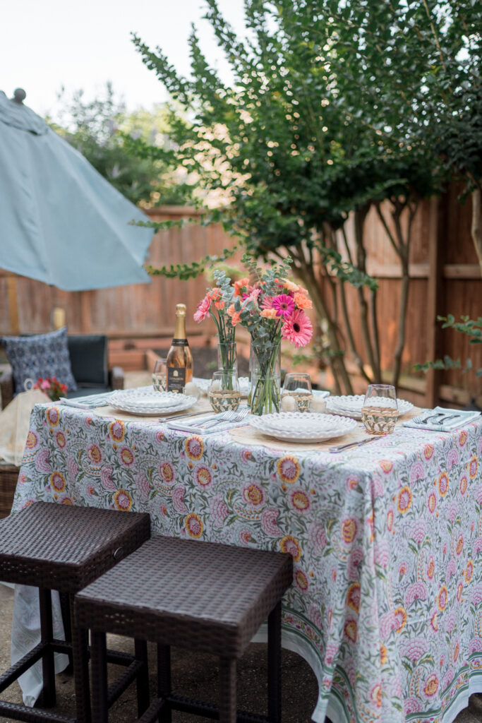 How to set an outdoor table for summer with Nellie Ossi x Southern Living outdoor decor from Dillard's | Girl Wonder Life